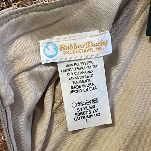 NEW Rubber Ducky Rose Gold Sequinned Dress NWT - Picture 6 of 6